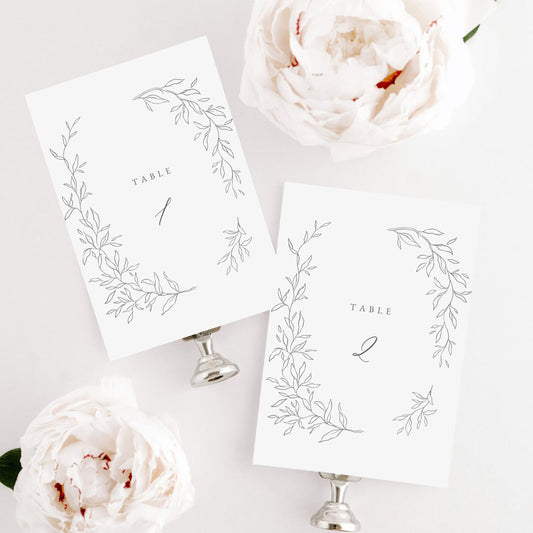 Adele Elegant Table Number Template