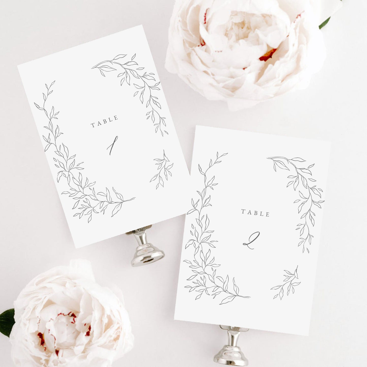 Adele Botanical Table Number Template