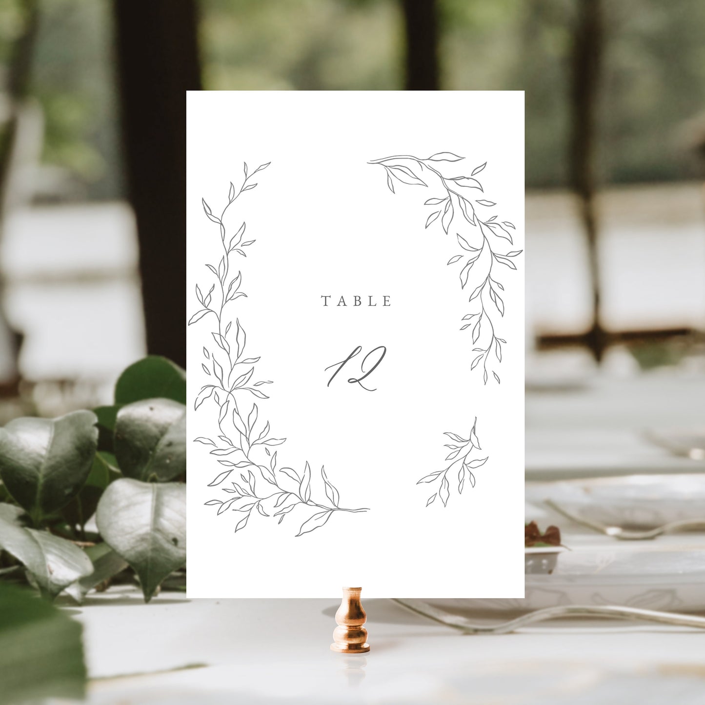 Adele Elegant Table Number Template