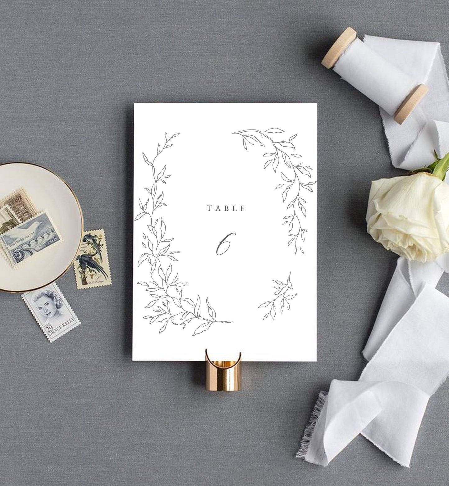 Adele Elegant Table Number Template