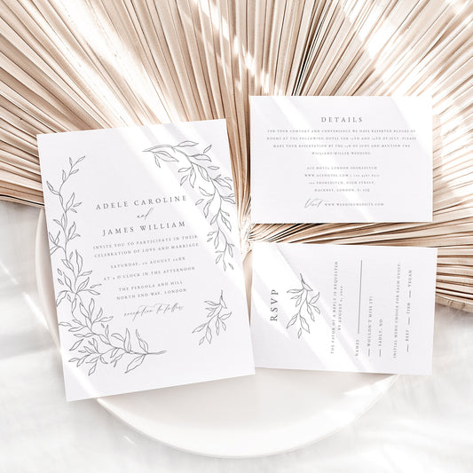 Adele Botanical Wedding Invitation