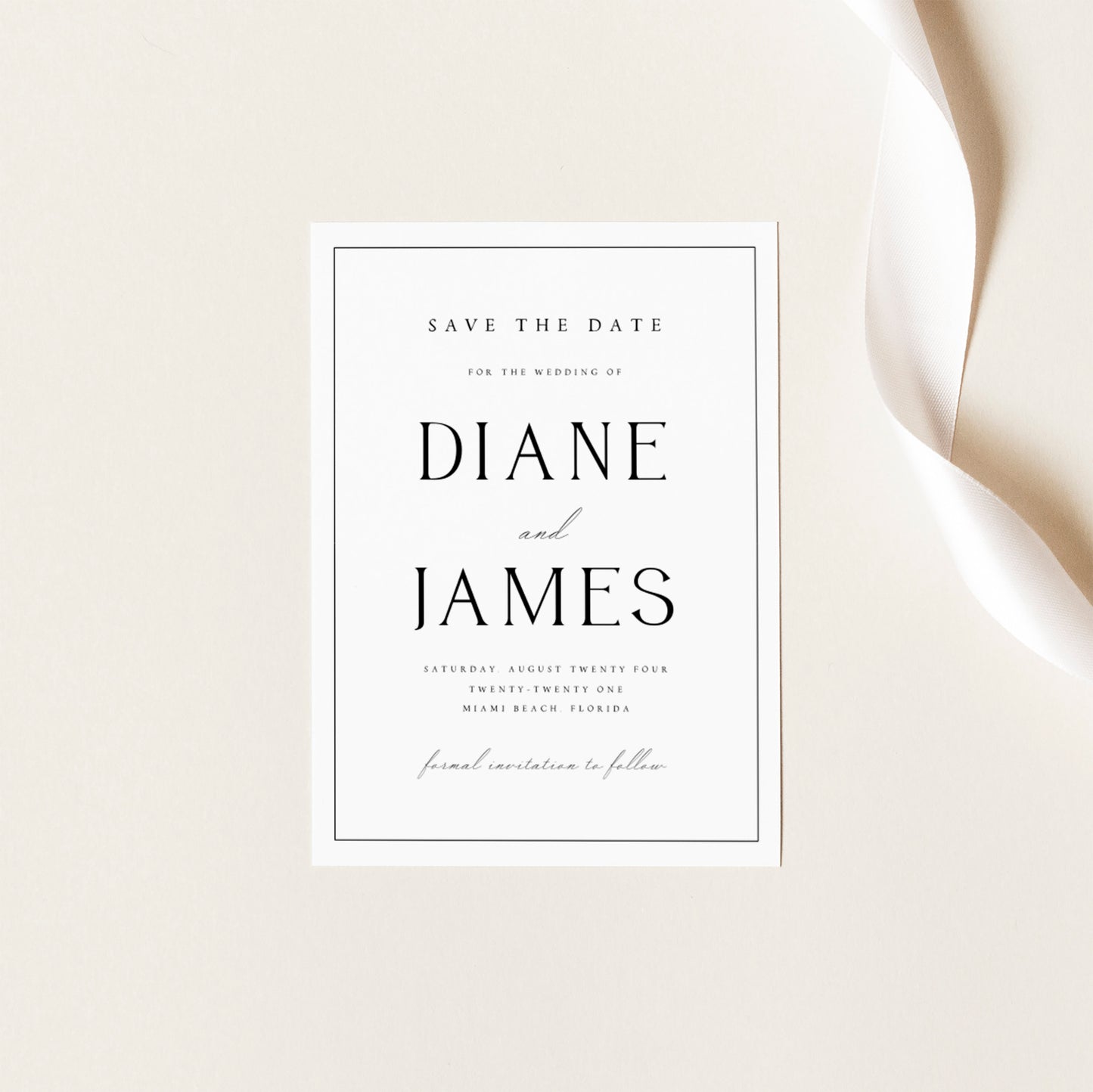 Diane Elegant Save The Date Template