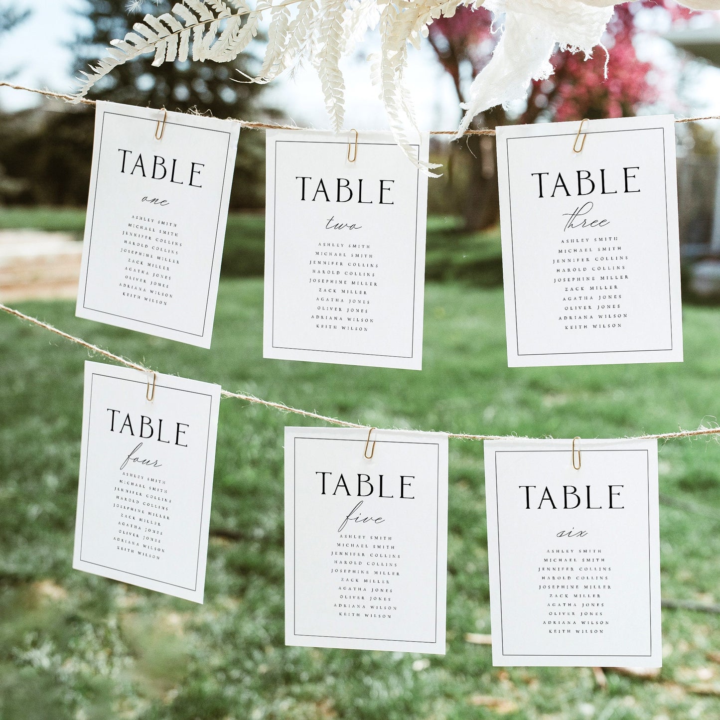 Diane Elegant Wedding Seating Chart Template