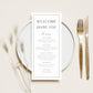 Diane Printable Wedding Menu Name Place Card Template