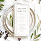 Diane Printable Wedding Menu Name Place Card Template