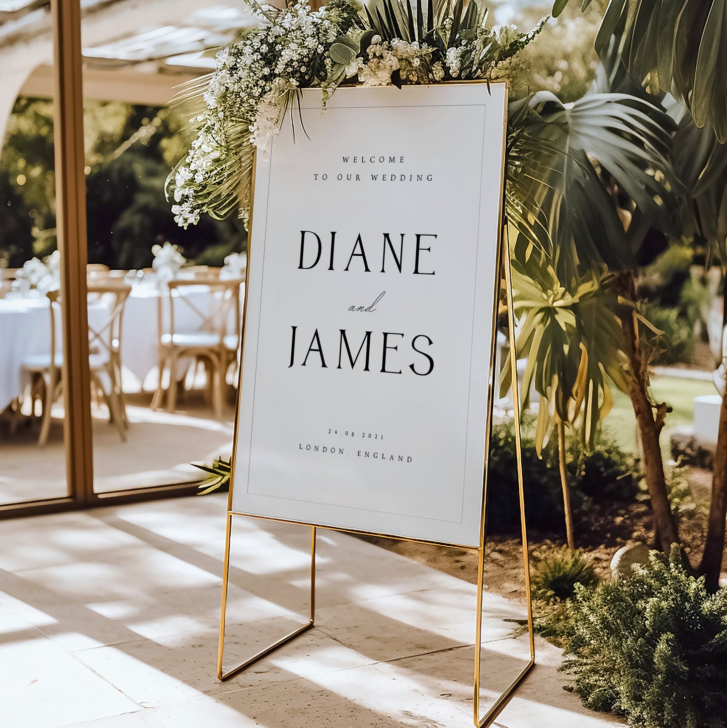 Diane Elegant Wedding Welcome Sign Template