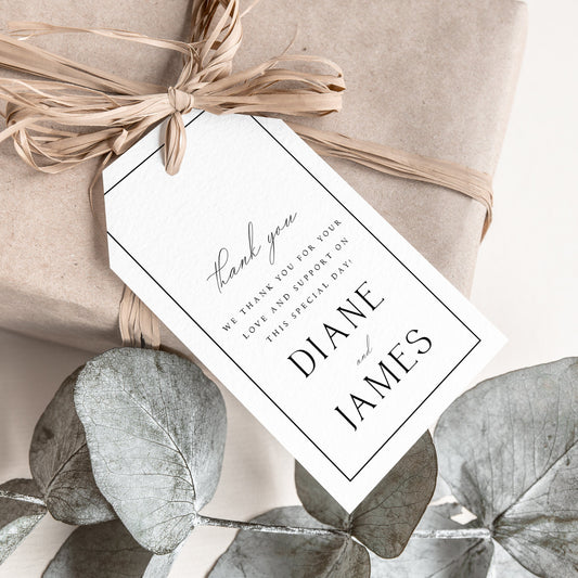 Diane Elegant Favor Tag Template