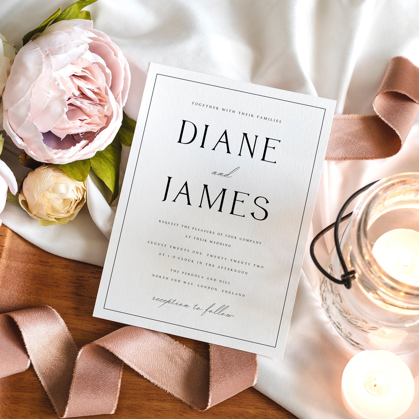 Diane Elegant Wedding Invitation Template