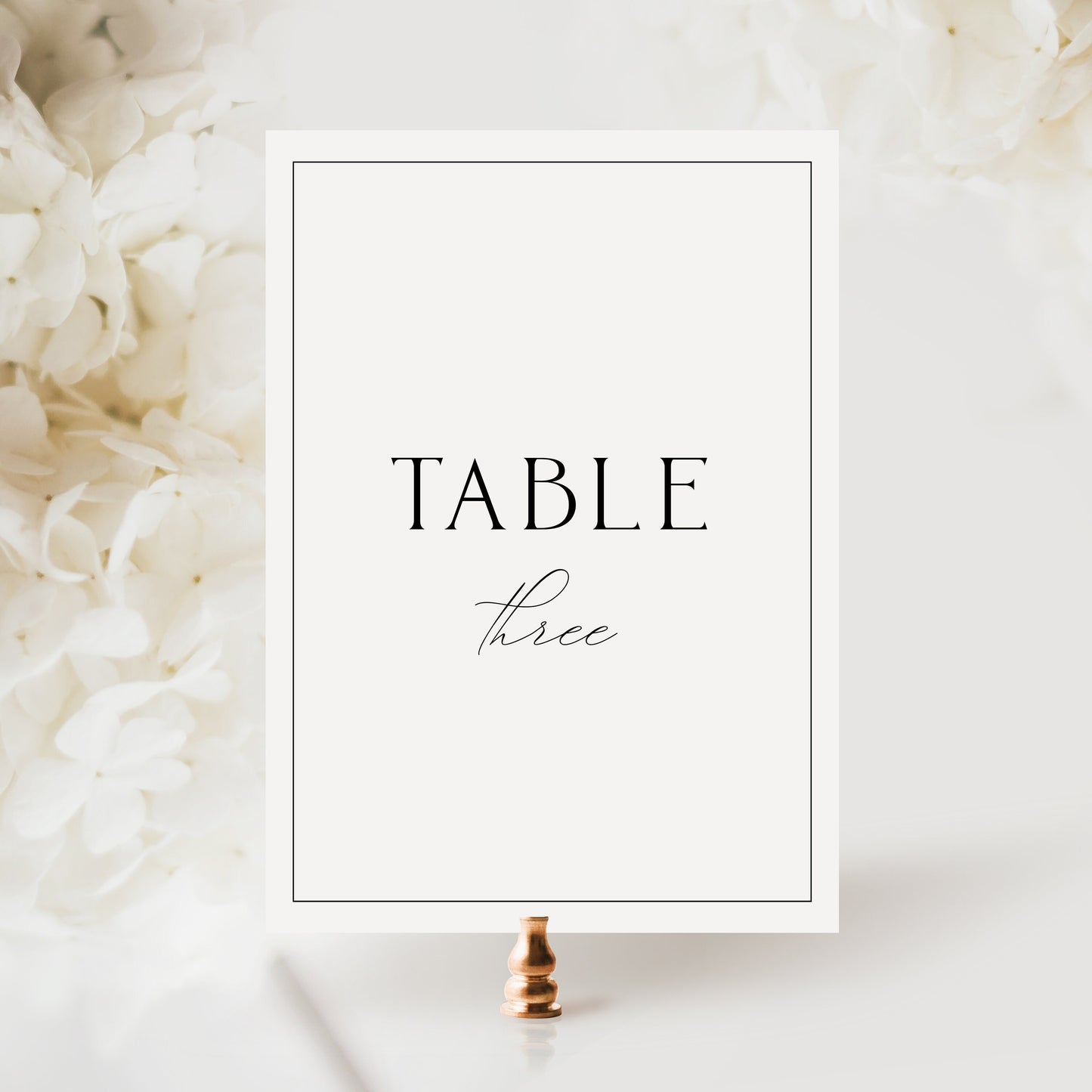 Diane Elegant Wedding Table Number Template