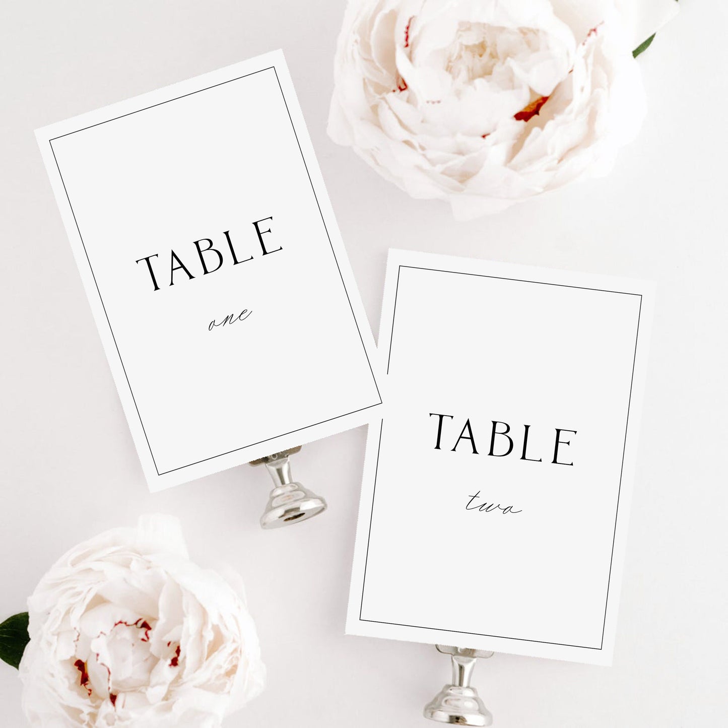 Diane Elegant Wedding Table Number Template