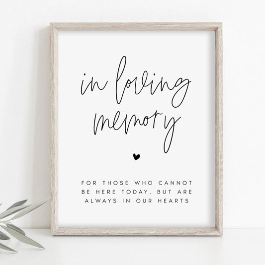 Angie In Loving Memory Sign Template