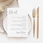 Angie Tabletop Wedding Menu Template