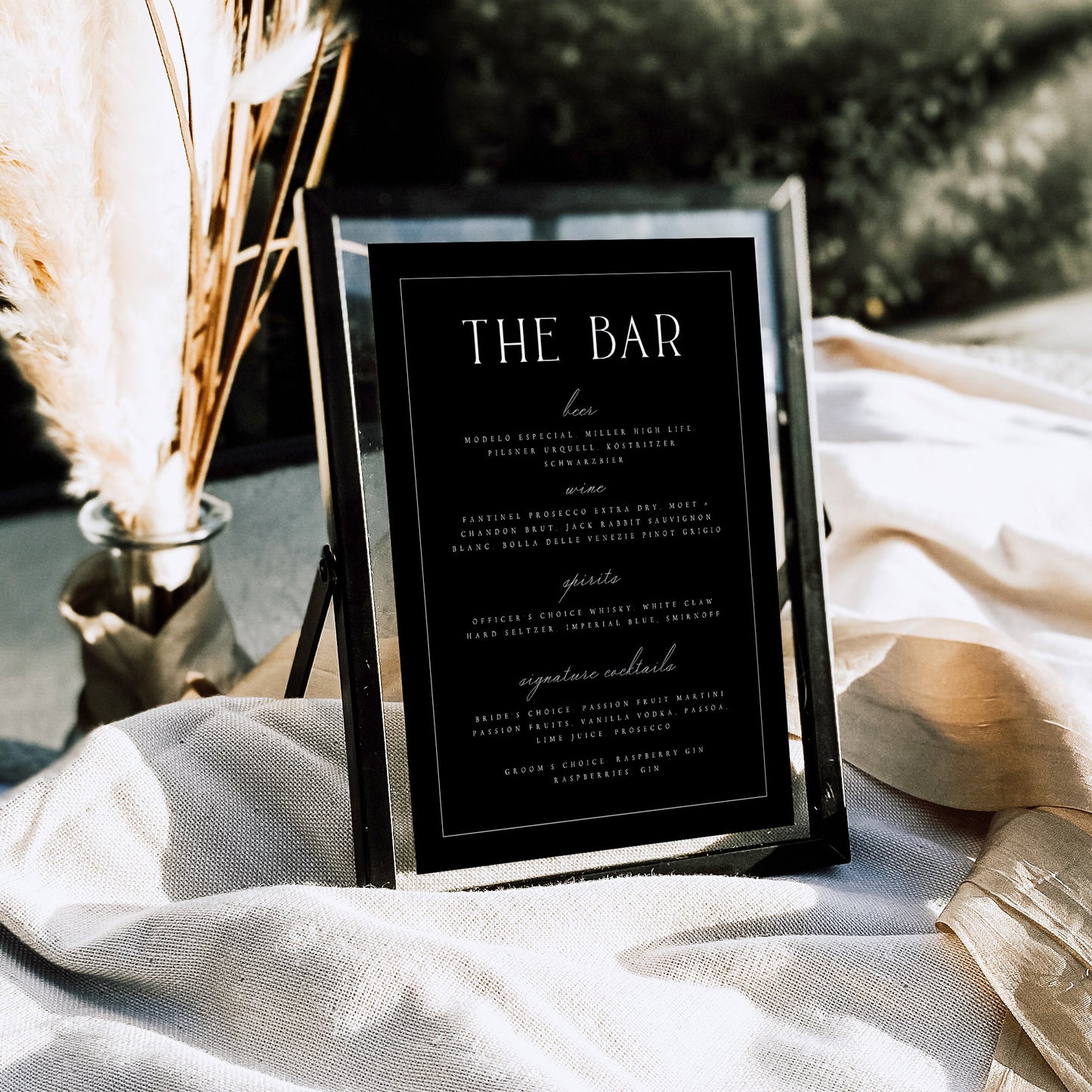 Leah Bar Menu Template