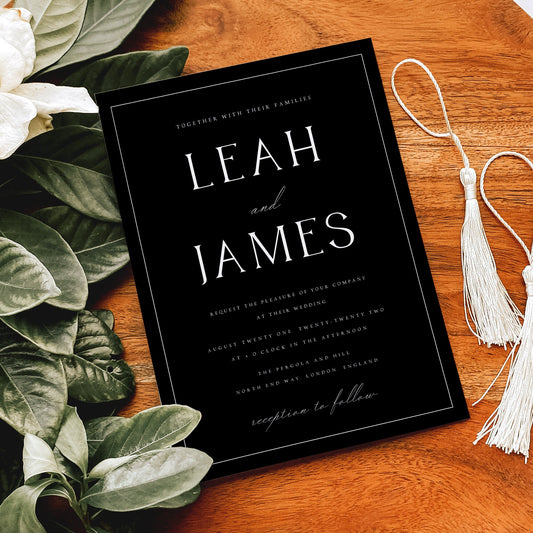 Leah Modern Wedding Invitation Template