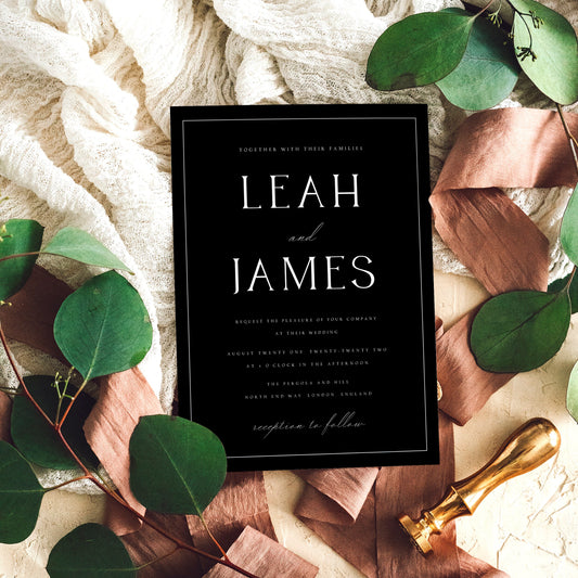 Leah Modern Wedding Invitation Template