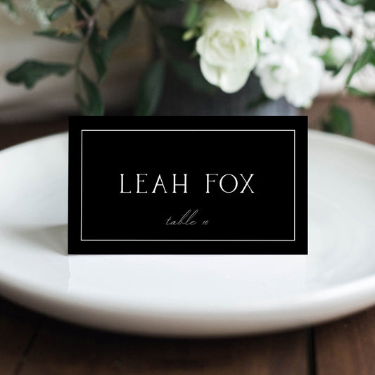 Leah MINIMAL Wedding Place Cards Template