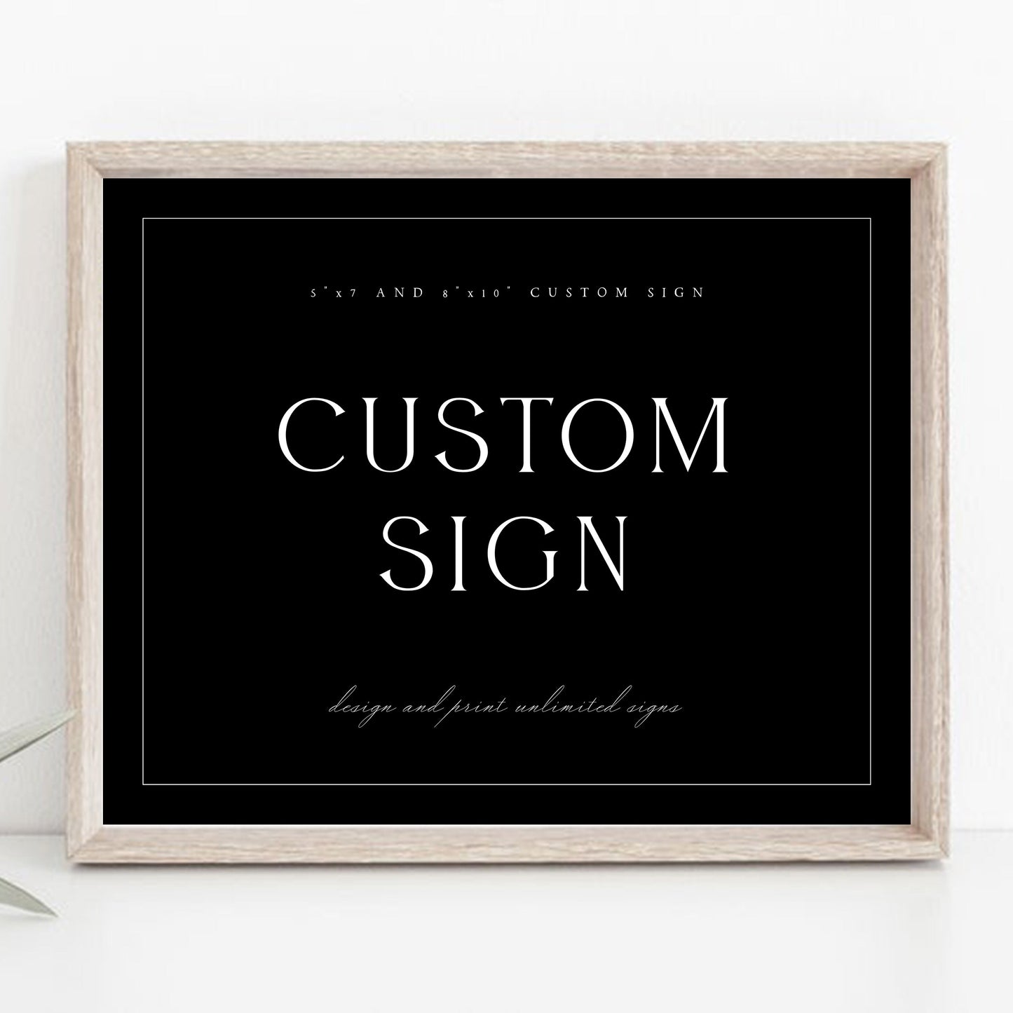 Leah Minimalist Custom Sign Template