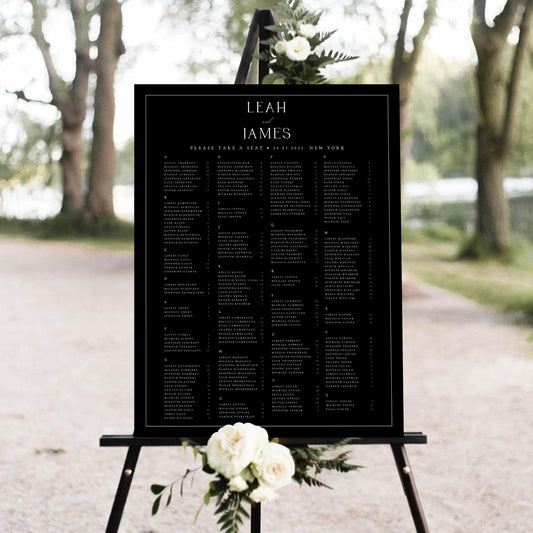 Leah Wedding Seating Chart Template