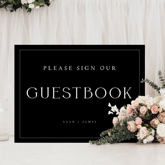 Leah Please Sign Our Guestbook Template