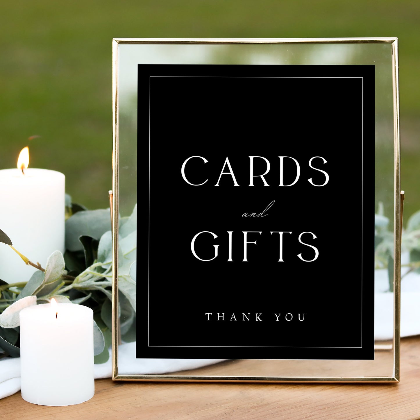 Leah Modern Cards and Gifts Wedding Sign Template