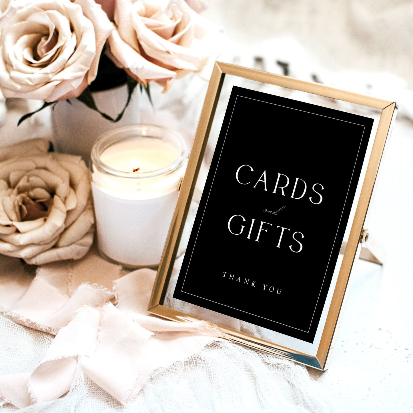 Leah Modern Cards and Gifts Wedding Sign Template