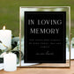 Leah Simple In Loving Memory Sign Template