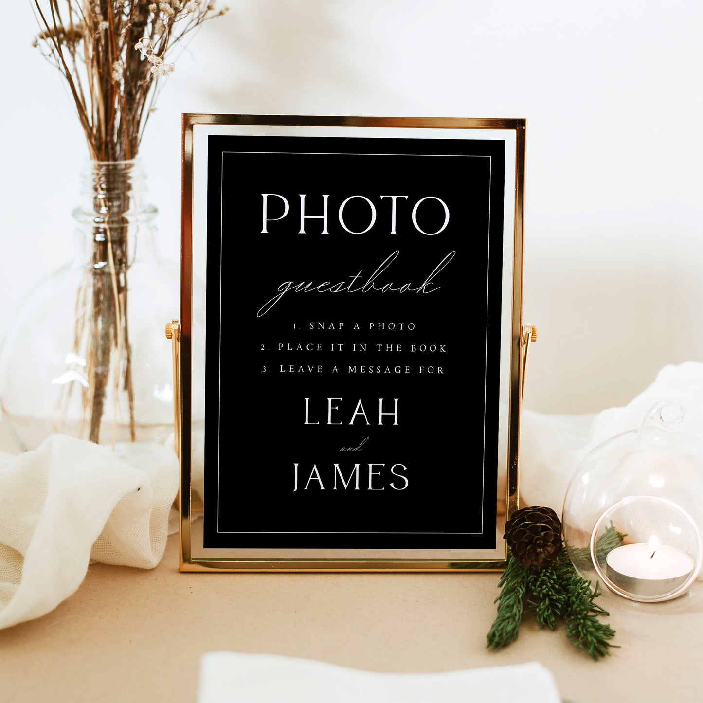 Leah Photo Guestbook Sign Template