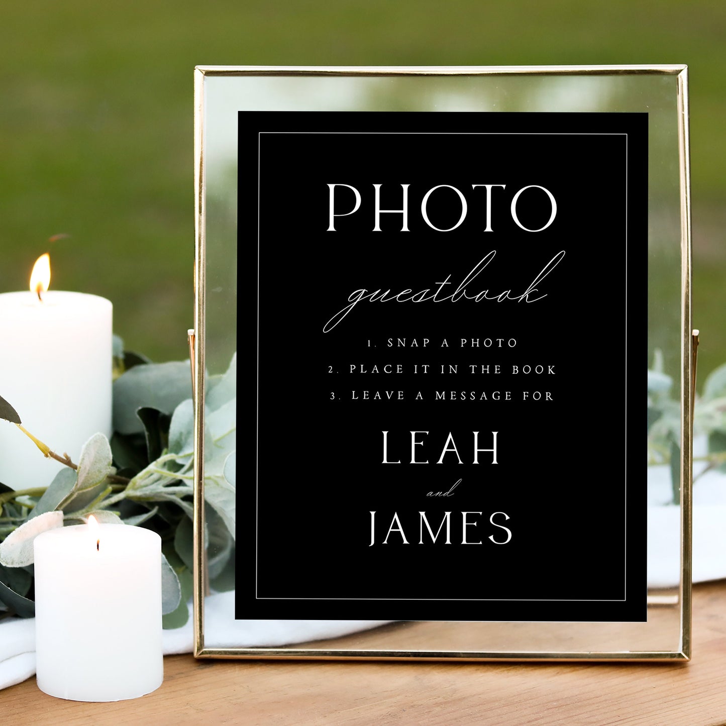 Leah Photo Guestbook Sign Template