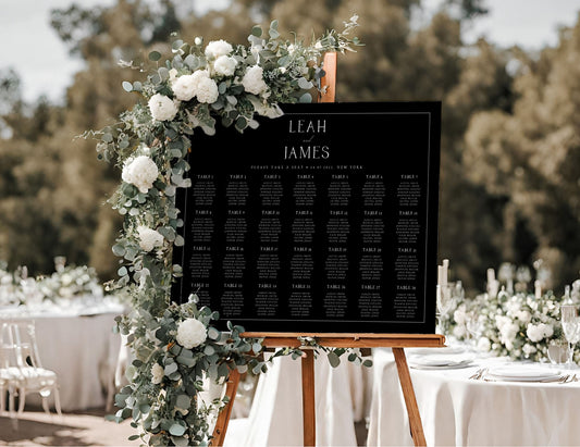 Leah Classic Wedding Seating Chart Template