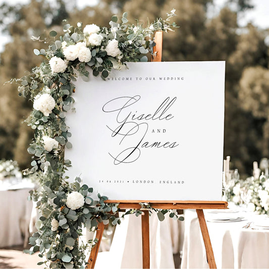 Giselle Wedding Welcome Sign Template