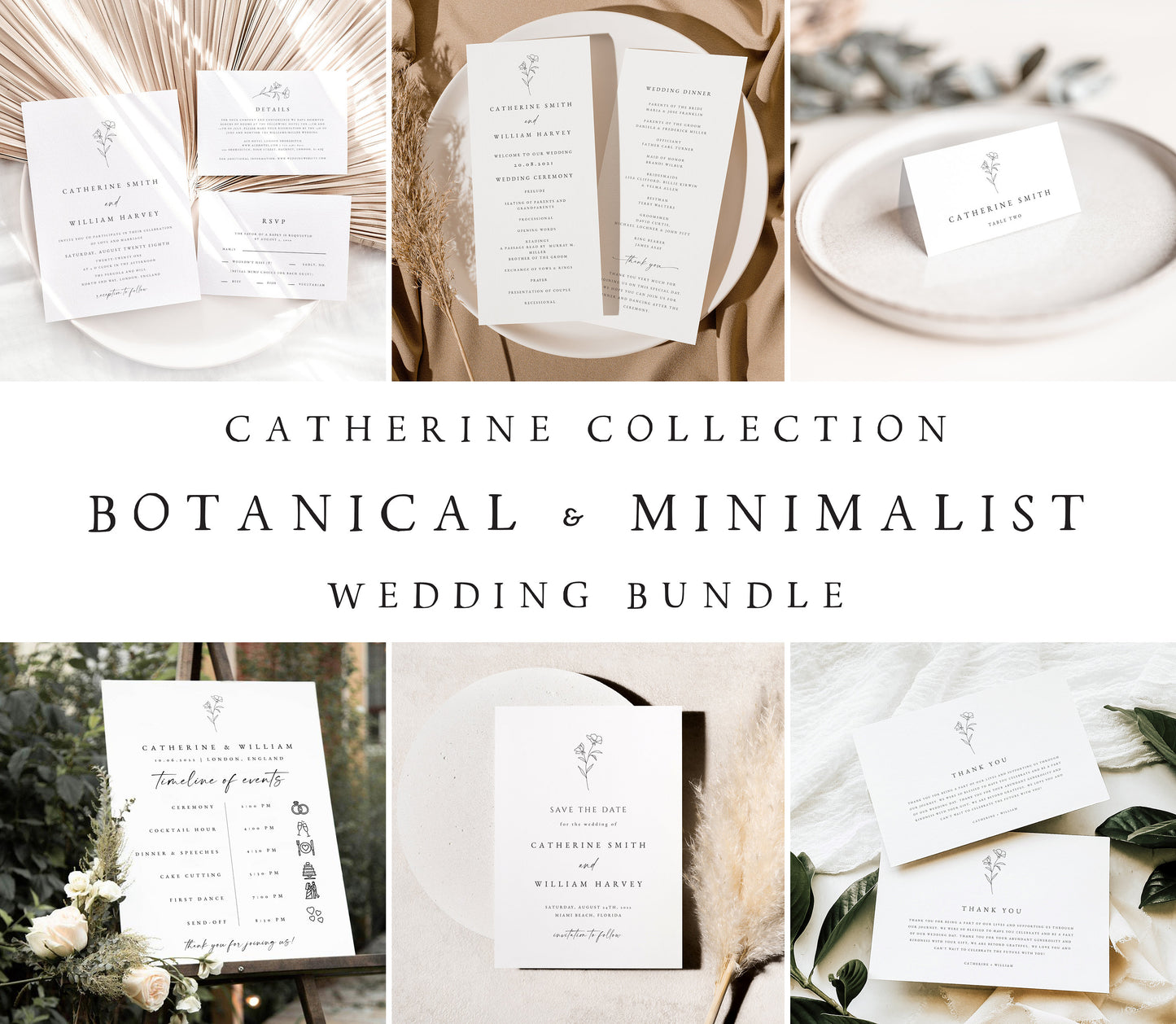 Catherine Botanical Fine Art Wedding Bundle