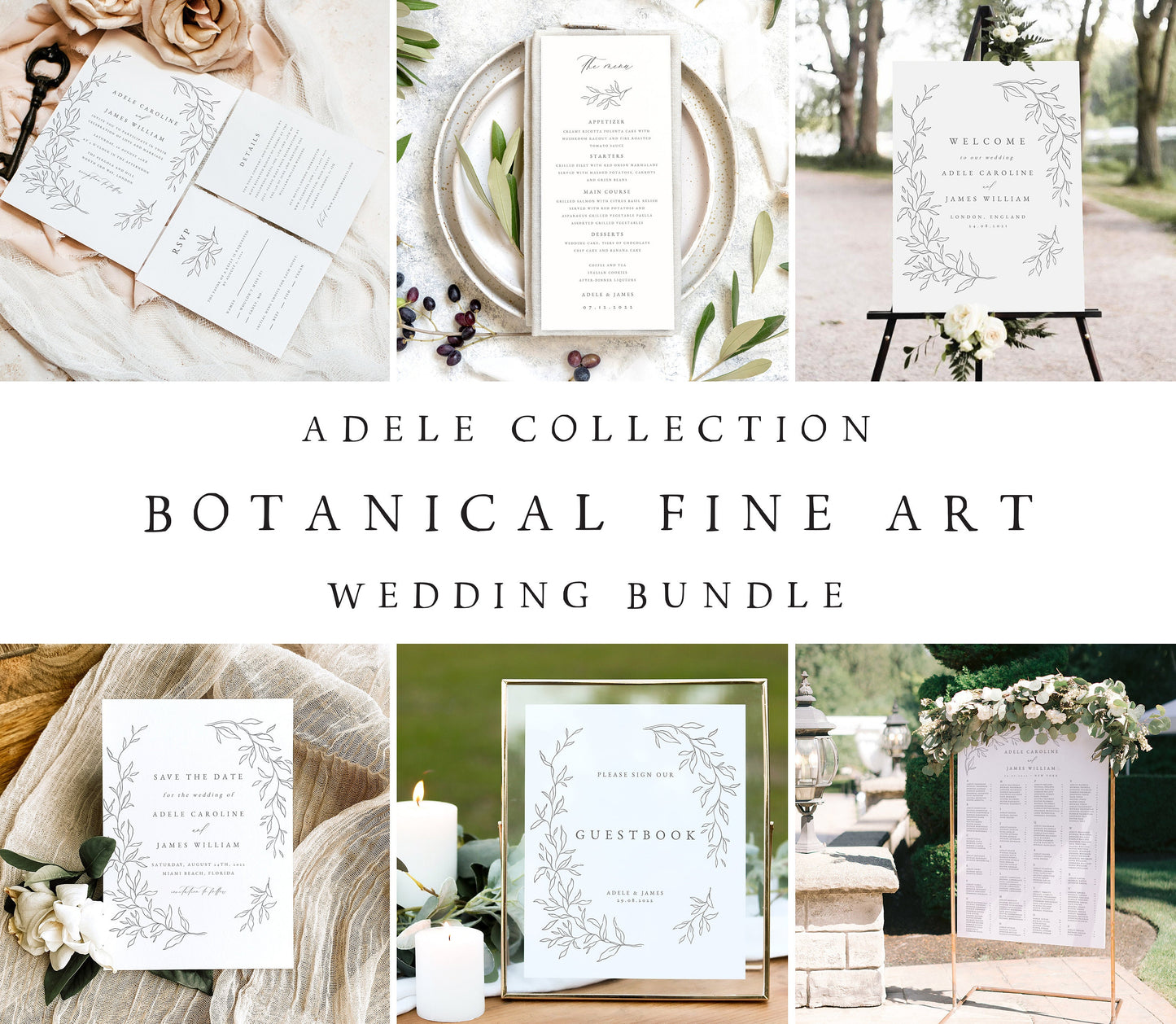 Adele Elegant Botanical Wedding Bundle