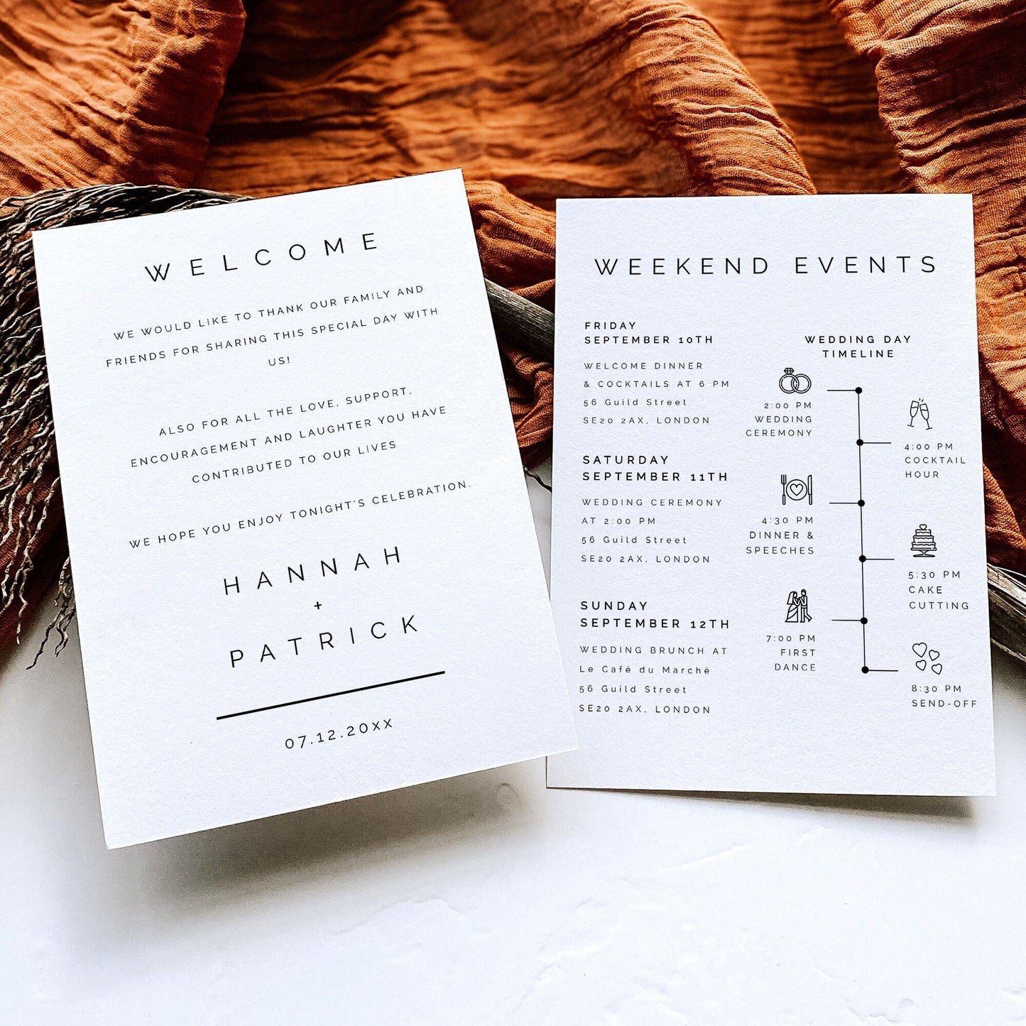 Hannah Modern Welcome Letter & Timeline Template