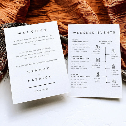 Hannah Modern Welcome Letter & Timeline Template