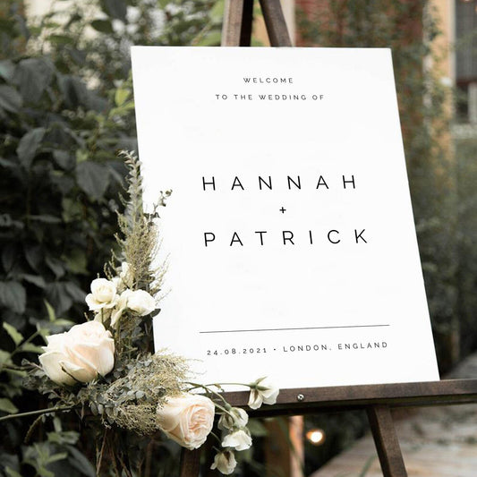 Hannah Modern Wedding WELCOME SIGN