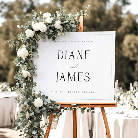 Diane Wedding Welcome Sign Template