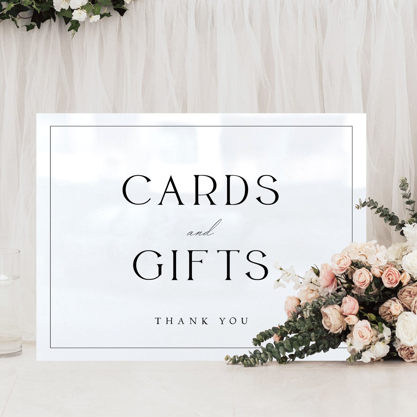 Diane Elegant Cards and Gifts Sign Template