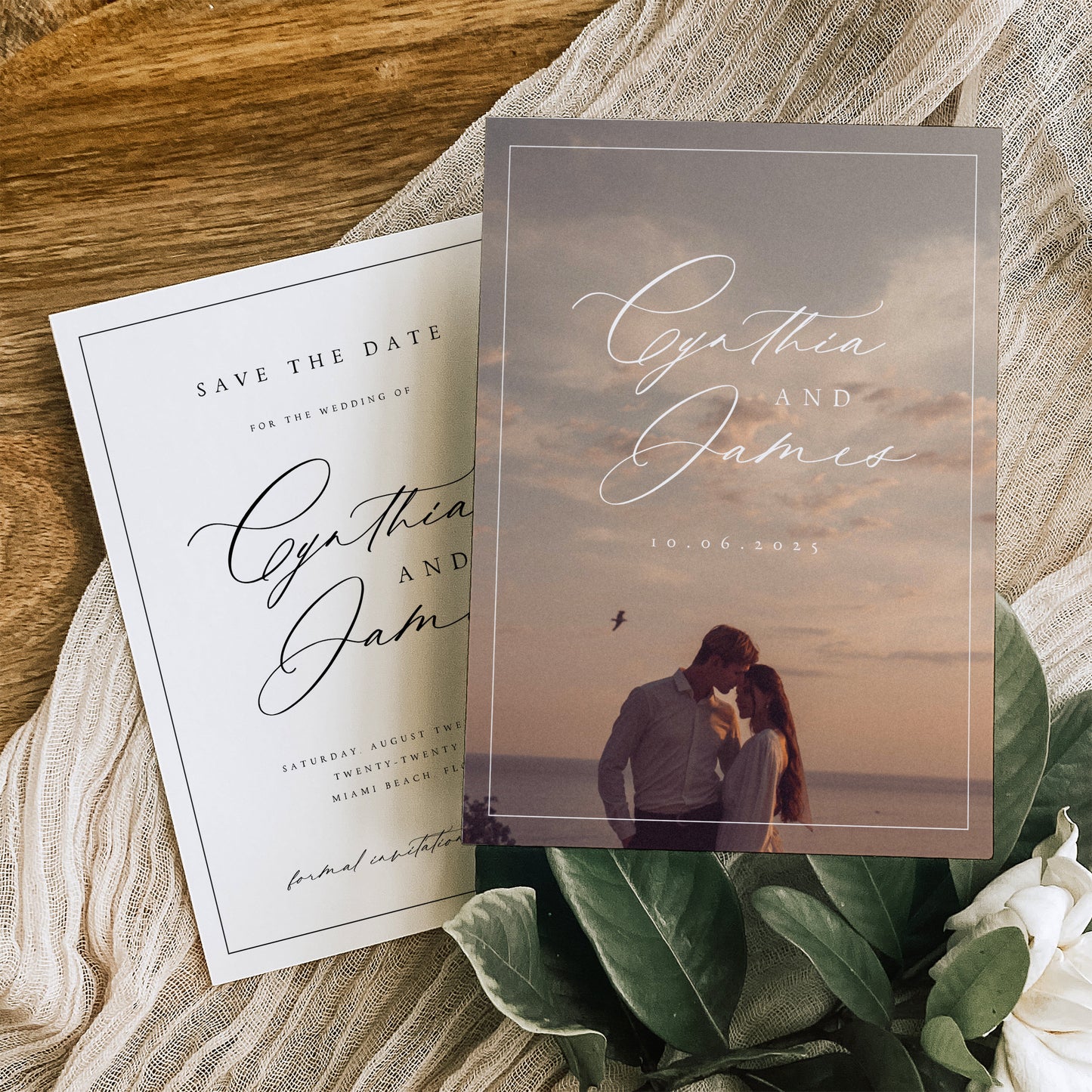 Cynthia Photo Save the Date Invitation Template