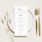 Cynthia Minimalist Wedding Menu Template