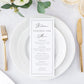 Cynthia Minimalist Wedding Menu Template