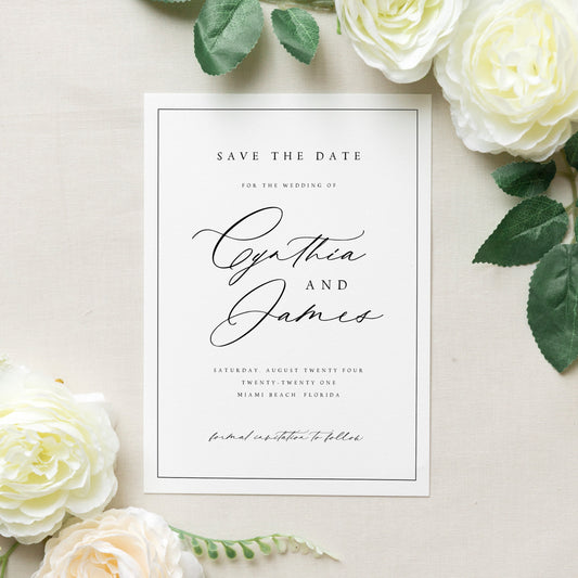 Cynthia Elegant Save The Date Template