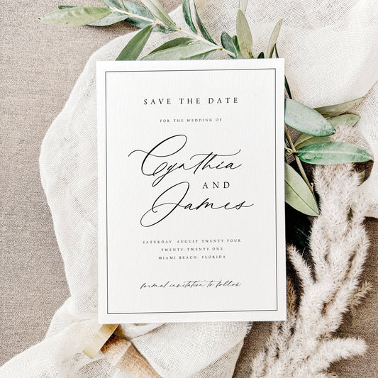 Cynthia Elegant Save The Date Template