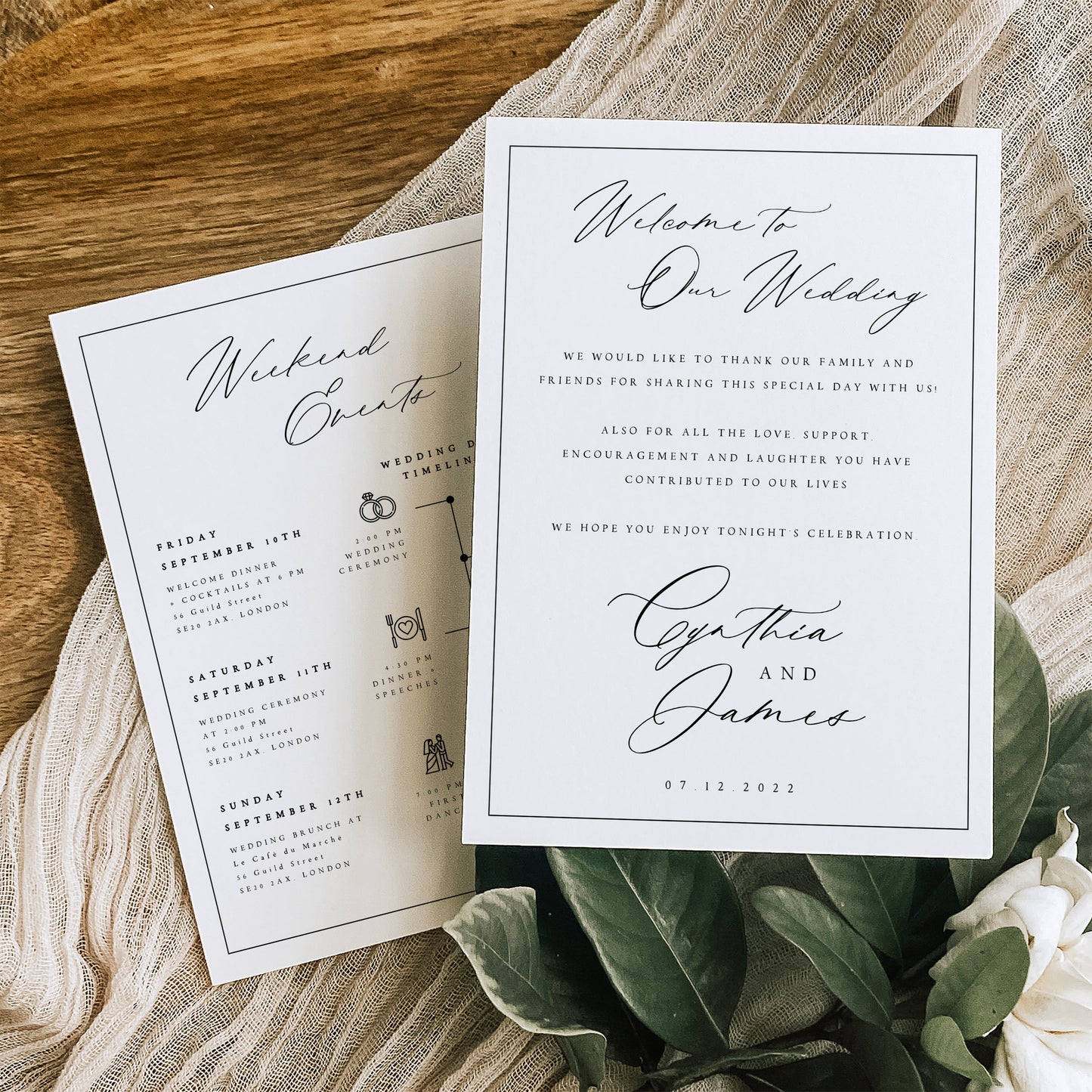 Cynthia Elegant Welcome Letter & Timeline Template