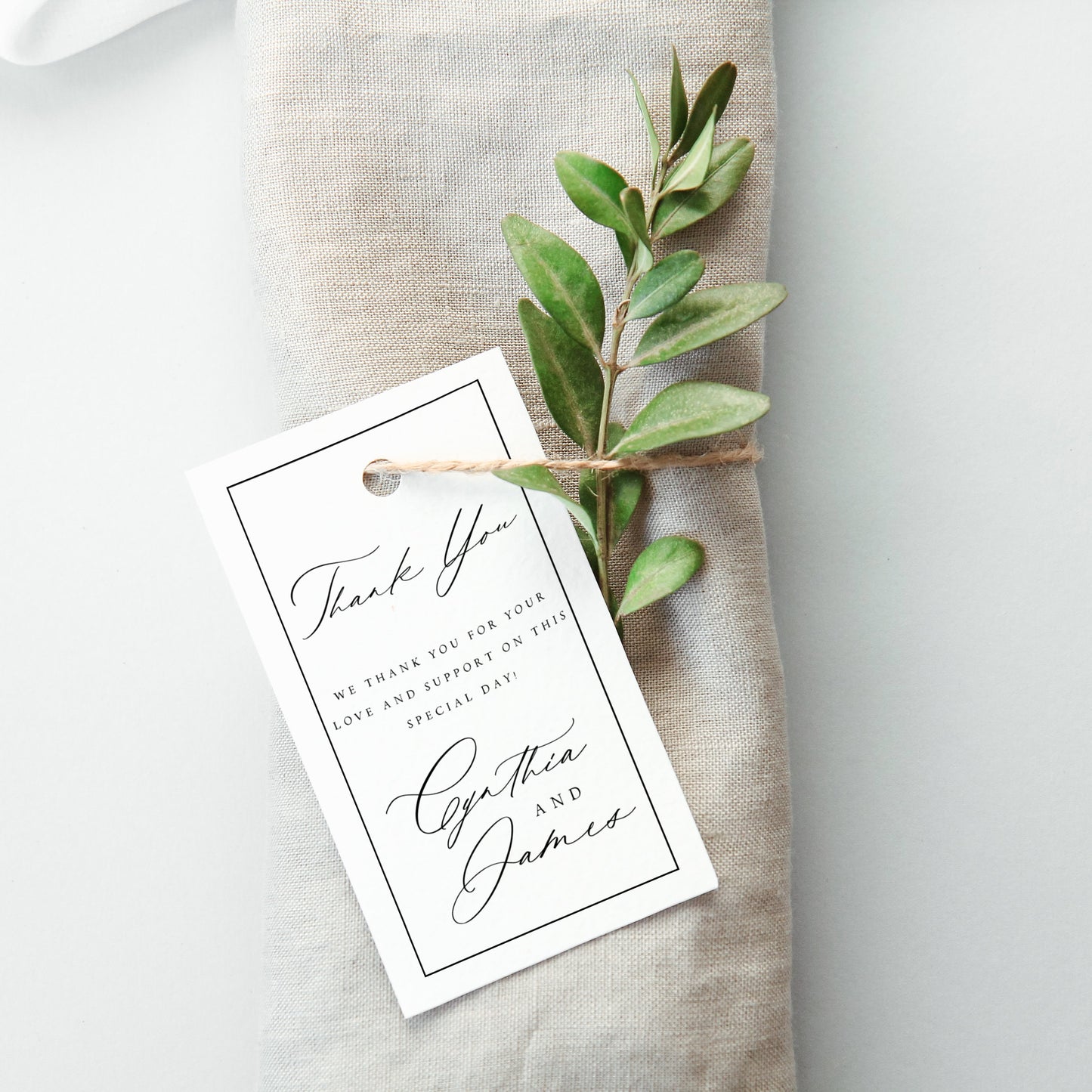 Cynthia Wedding Favor Tag Template