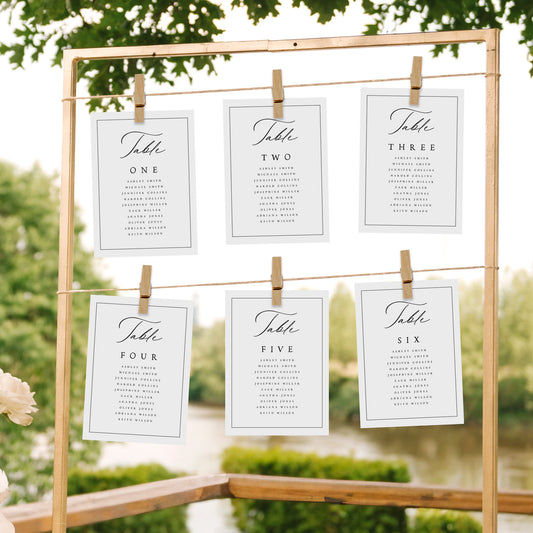 Cynthia Elegant Wedding Seating Card Template