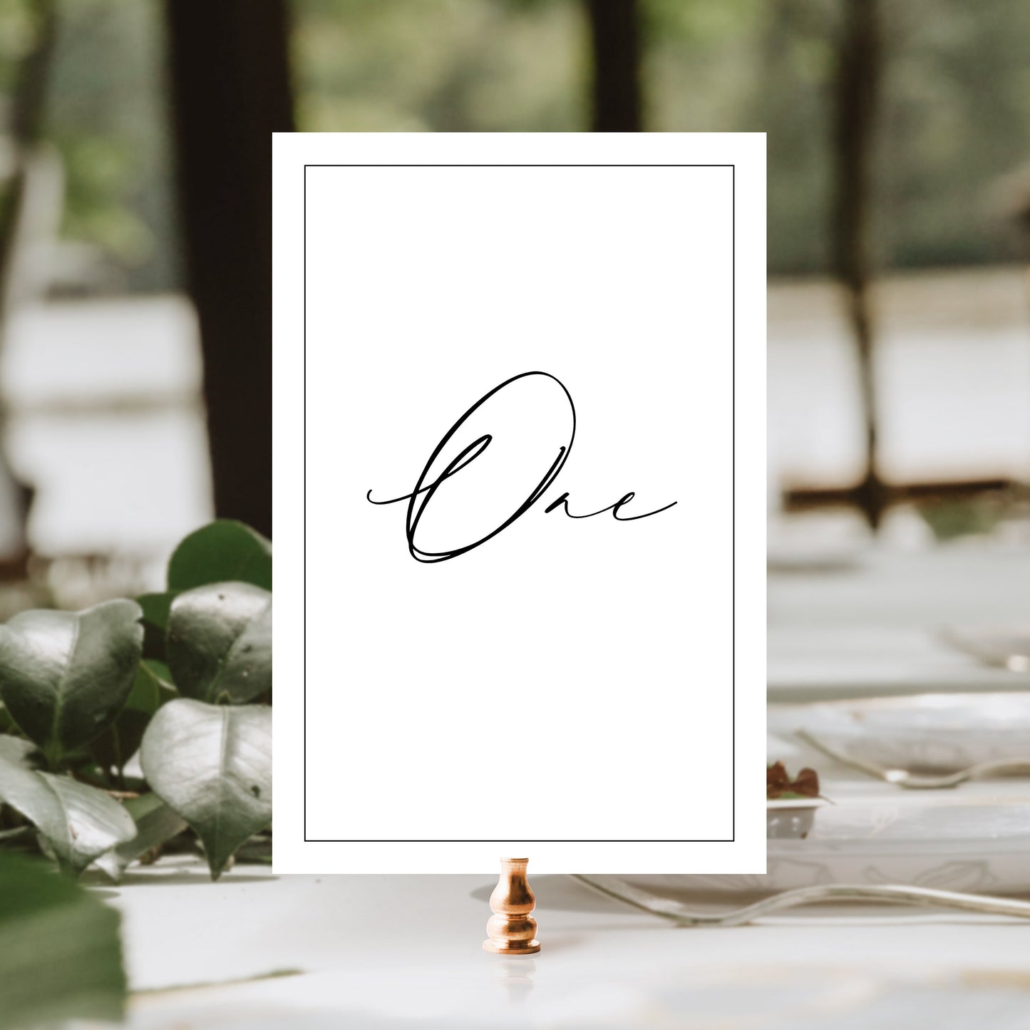 Cynthia Wedding Table Number Template