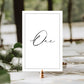 Cynthia Calligraphy Wedding Table Number Template