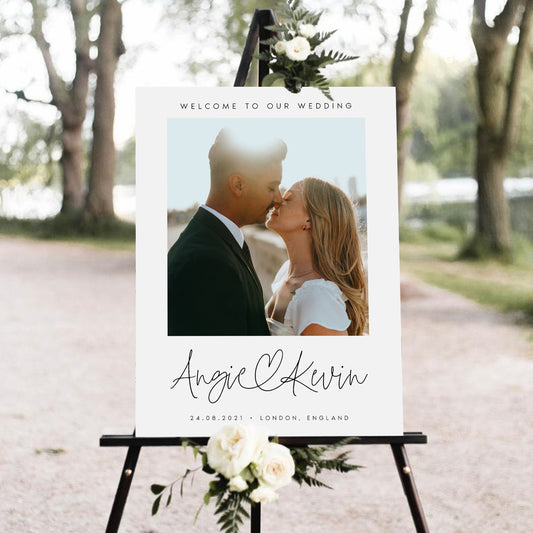 Angie Minimalist Wedding Welcome Sign Template