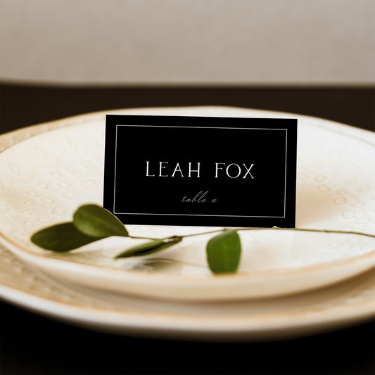 Leah MINIMAL Wedding Place Cards Template