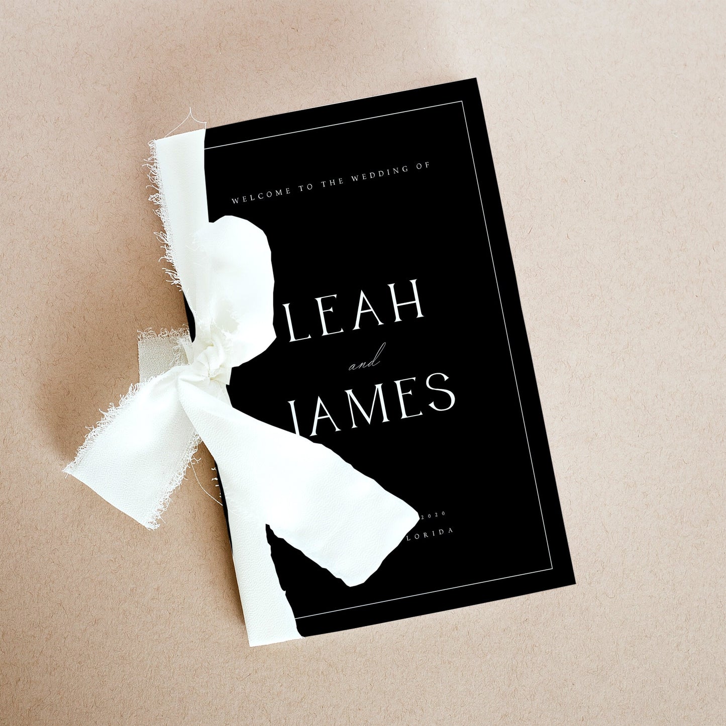 Leah Elegant Wedding Printable Program